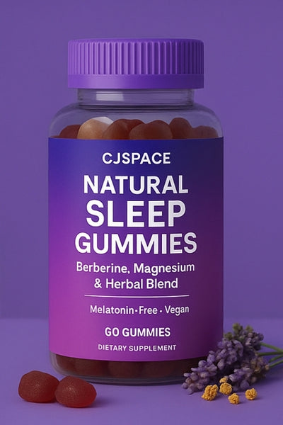 CJSPACE Natural Sleep Gummies – Berberine, Magnesium & Herbal Calm Formula for Deep Rest and Relaxation