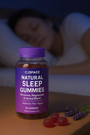 CJSPACE Natural Sleep Gummies – Berberine, Magnesium & Herbal Calm Formula for Deep Rest and Relaxation